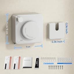 longziming -Uitschuifbare Waslijn - Wit - 4,8m Dubbele Functie - Stevig, Ruimtebesparend & Anti-doorhangen — thumbnail 5