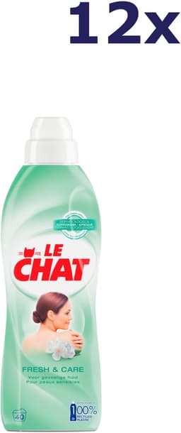 Le Chat Wasverzachter - Fresh & Care - 40 Wasbeurten - 12 x 880 ml - Voordeelverpakking — thumbnail 2