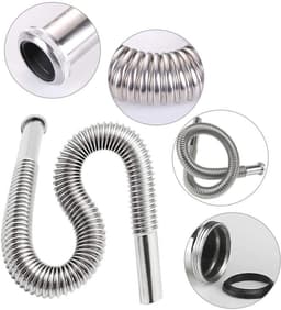 ANMI® Flexibele Sifon voor Wastafel – Roestvrijstalen Afvoerbuis 32 mm – Verstelbare Afvoerslang voor Keuken of Badkamer – Waterdicht & Corrosiebestendig — thumbnail 5