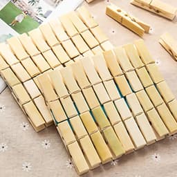Houten Kledingclips - Winddichte Clips - Kleding Drogen - Natuurlijk Bamboe - 20 Stuks - Standaard — thumbnail 3