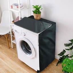 Wasmachinehoes - Beschermhoes voor wasmachine - Stofzuigerhoes voor wasmachine - Drogerhoes - Waterdicht, zonwerend, stofdicht - Oxford doek - 60 x 60 x 88 cm - Geschikt voor opzet- en droogkasten buiten - Zwart — thumbnail 3