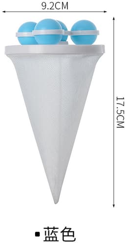 2 stuks wasmachinehaaropvangfilter - Herbruikbaar ontwerp - Wasmachinehaarzak - Filterzak voor pluisjes en schilfers - 17,5*9,2 cm - Geschikt voor het filteren van haar en schilfers in wasmachines - Blauw. — thumbnail 2
