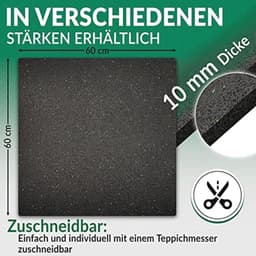 Anti-vibratiemat 60x60 cm - Geluidsisolatie en Antislip Rubbermat voor Wasmachines en Meubels — thumbnail 3