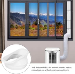 Airconditioning adapter voor ramen met platte mond - afvoerslangaansluiting - 5,9 inch slang - mobiele airconditioning accessoires. — thumbnail 2
