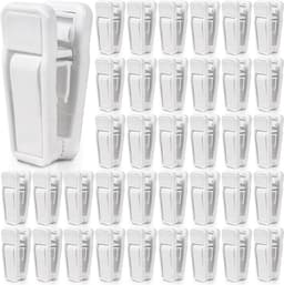 Witte kunststof wasknijpers voor babykleding - 40 stuks — thumbnail 1