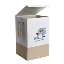 Wasmand Kinderkamer - Speelgoedmand Kinderen - Opbergmand Kinderkamer - Opbergmand Met Deksel- Laundry Basket - 45L — thumbnail 1