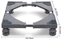 Verstelbare wasmachine sokkel met schokdemping en antislip voor droger en koelkast (breedte 44-75 cm, hoogte 10-13 cm) — thumbnail 3