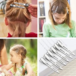 60x Professionele Zilveren Krokodillenklemmen Haarspeldjes voor Styling en Knippen — thumbnail 2