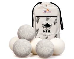 Goodlifehacks Drogerballen - 6 Wasdrogerballen - 100% Merino Schapenwol - Droogballen met Opbergzak — afbeelding 1