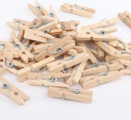 Mini knijpers hout - kleine knijpers - wenskaarten - geboortekaartjes - foto's — thumbnail 2