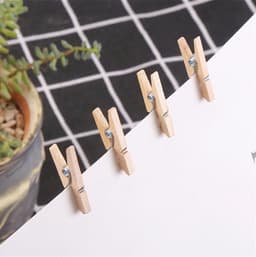 Mini knijpers hout - kleine knijpers - wenskaarten - geboortekaartjes - foto's — thumbnail 5