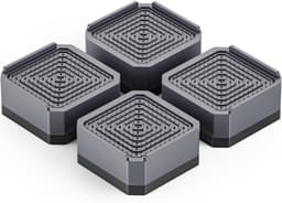4x Meubelverhogers Grijs - Wasmachine & Droger Voeten - Verstelbare Verhoging voor Bank, Bed of Tafel - 4 cm — thumbnail 1