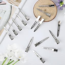 70 Stuks Zilveren Haarspeldjes 5,5 cm - Antislip Krokodillenklemmen voor Dames en Kapsalon — thumbnail 4