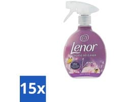 Lenor – Crease Releaser Spray – Love Exotic Bloom – Kreukverwijderaar & Textielverfrisser – 500 ml - Bulkverpakking - 15 stuks