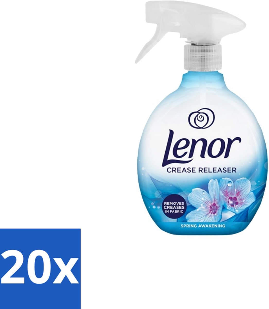20 x Lenor – Crease Releaser Spray – Spring Awakening – Kreukverwijderaar & Textielverfrisser – 500 ml - Voordeelverpakking - 20 stuks — afbeelding 1