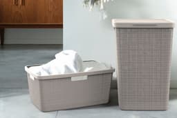 Curver Jute Wasmand met deksel - 58 liter - Taupe — thumbnail 4