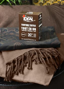 IDEAL - Mini Chocolate All-in-One Dye Kit - 230g - Dye + Fixative + Salt Included - Long-Lasting Textile Dye - Cotton, Linen, Silk, Viscose - Effective from 30°C - Made in France — thumbnail 4