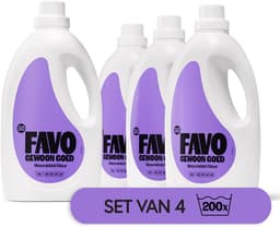 Favo Vloeibaar Wasmiddel - Kleur - 4 x 50 = 200 wasbeurten - Voor stralende kleuren - Effectief vanaf 20 °C - Voordeelverpakking — thumbnail 1