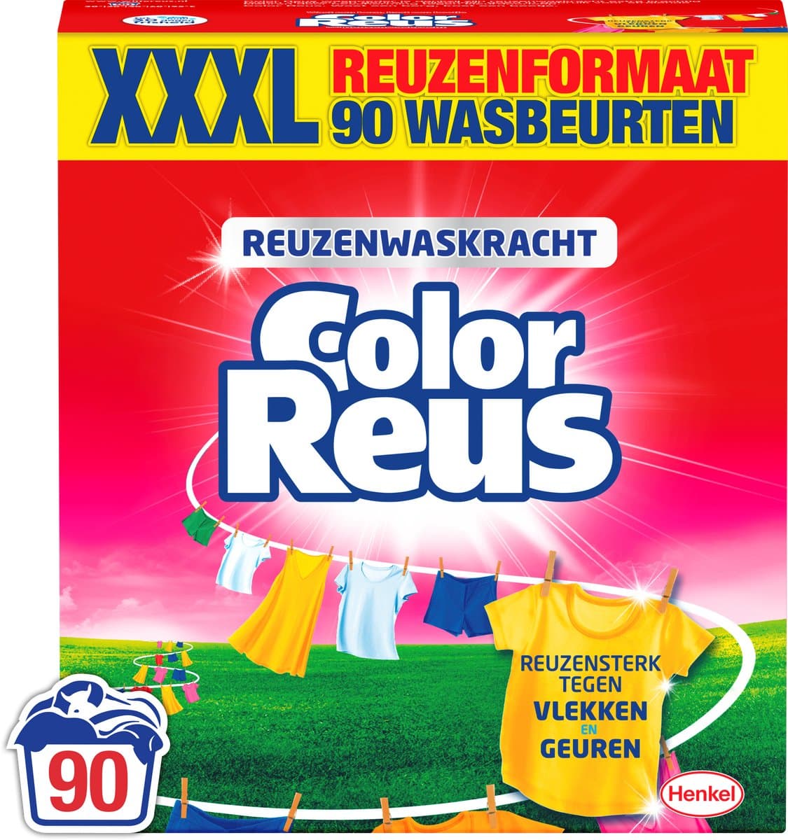 Color Reus Waspoeder Wasmiddel - Gekleurde Was - 90 Wasbeurten - Grootverpakking — afbeelding 1