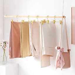 Kleiderhangers - Elegante Goldkleurige Ontwerp - 31 cm met 2 Rutschfesten Clips — thumbnail 4