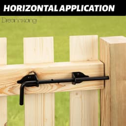Sterke 30 cm Zware Grondgrendel voor Hekken en Poorten - Zwart Staal — thumbnail 2