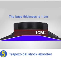 Set van 4 schokabsorberende pads Geschikt voor wasmachines en drogers, Geschikt voor schokabsorptie en geluidsreductie. — thumbnail 3