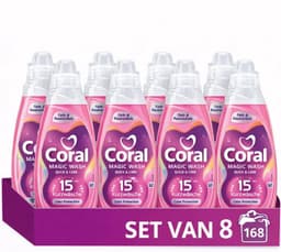 Coral Quickwash Vloeibaar Wasmiddel - Sunset Bloom - voor korte wasprogramma's - Voordeelverpakking - 8 x 21 Wasbeurten — thumbnail 1