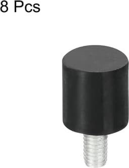 Rubberen Houders - Trillingsisolatoren - Apparaten Dempen - Cilindrisch Ontwerp - M3 x 8 mm - Zwart Zilver — thumbnail 5