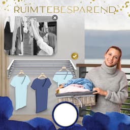 Wanddroogrek - Droogrek Inklapbaar - Wasrek - Droogtoren - Droogrekken -Wit — thumbnail 4