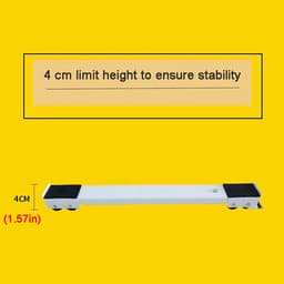 Wasmachinebasis met wielen - Apparaatrollen - Apparaten verplaatsen - Verstelbare lengte - 45-70 cm lengte - Wit — thumbnail 2