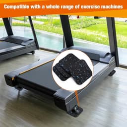 Meubelonderzetters - 4 Stuks - Anti slip - Trillingsdempers - Voetjes rubber - Voor de wasmachine, droger, koelkast, kast of ander apparatuur - Schokabsorberende Loopband Mat - 10×10cm - Zwart — thumbnail 3