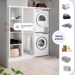 CLVP® Wassorteerder 3 Vaken - Wasmand - Wassorteerder - Lichtgrijs — thumbnail 3