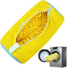 Schoenwaszak voor wasmachine en droger, waszak voor schoenen, sneakerwaszak voor de meeste schoentypes (Geel, 1 stuk) — thumbnail 1