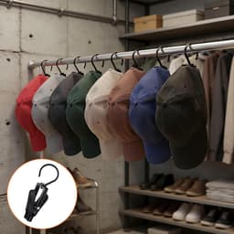 Wasknijpers met Haak - 20 Stuks - Laarzen Hanger - 360 Graden Draaibaar - Droogrek Knijpers - Wasknijpers - Handdoekklemmen - Binnen en Buiten - Kunststof - Anti Slip - Voor Handdoeken, Hoed, Jurken, Badhanddoek - Zwart — thumbnail 4