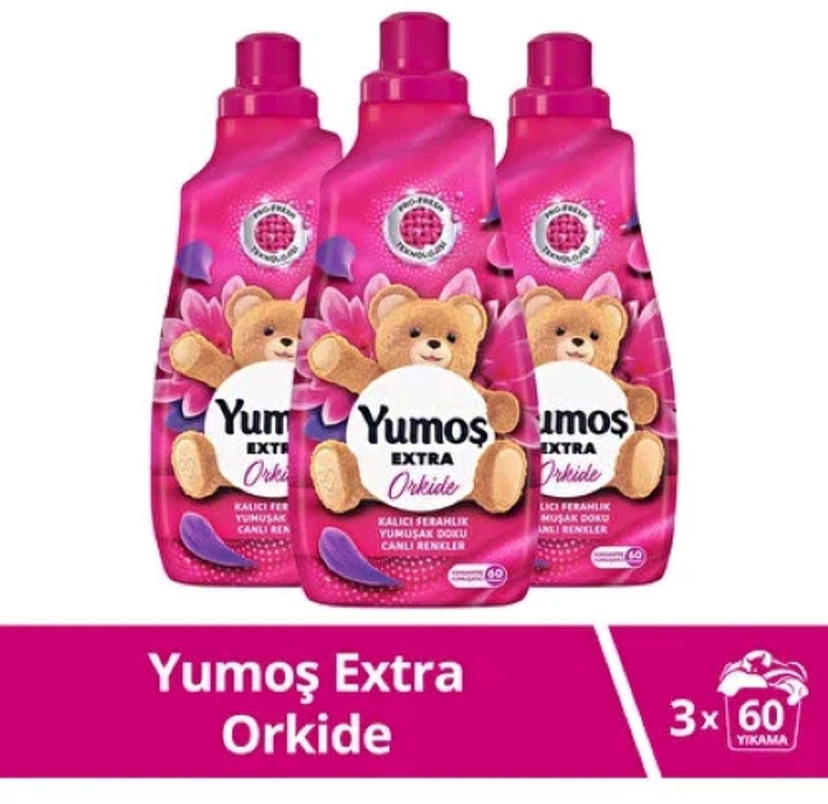 Yumos Extra Geconcentreerde Wasverzachter Orkide 3x1440 ml – Tot 180 Wasbeurten – Luxe Bloemengeur & Zijdezachte Was — afbeelding 1