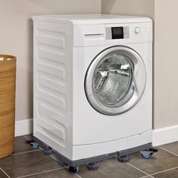 Wasmachinevoet Verstelbare Wasmachinevoet 8 Voet Wasmachinevoet Voor Koelkast, Droger en Wasmachine Draagvermogen 300 Kg (Grijs, 4 Wielen) NAIZY — thumbnail 3