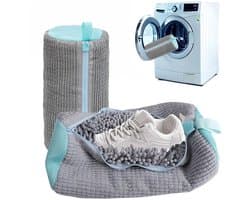 Waszak Schoenen met Rits - 360° Uitgebreide Reiniging - Sneakers Waszak voor Wasgoed - Schoen Waszak Wasmachine - 2 Delige - Grijs