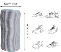 Schoenpoetszakken - Waszak Schoenen - Schoenenzak met Ritssluiting - Grijs - 2 Stuks — thumbnail 5