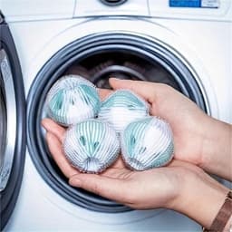 12 stuks - Wasbollen - Anti-Kluwen Pluisbal Wasballen - Nylon Wasmachine Ballen voor Hondenhaar, Pluisjes en Diepere Reiniging - Herbruikbare Drogerballen Alternatief - Blauw — thumbnail 3