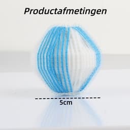 12 stuks - Wasbollen - Anti-Kluwen Pluisbal Wasballen - Nylon Wasmachine Ballen voor Hondenhaar, Pluisjes en Diepere Reiniging - Herbruikbare Drogerballen Alternatief - Blauw — thumbnail 4