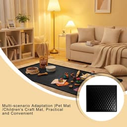 Afdekmat Wasmachine - Beschermhoes Droger - Huishoudelijk Gebruik - Waterdicht Antislip - 60 x 50 cm - Zwart — thumbnail 5