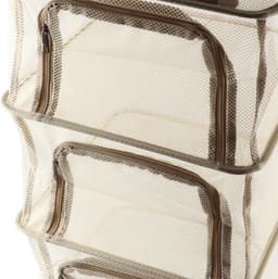 Hangend Droogrek - Opvouwbaar Net - Lucht Drogen - 4 Lagen Gaas - 104cm Hoog - Beige — thumbnail 2