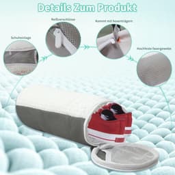 Famanu – Schoenwaszak - sneakers - 2 stuks - herbruikbare schoenenwastas met 360°-reinigingsfleece en ritssluiting - schoenwaszak voor sneakers - sokken en meer — thumbnail 5