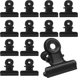 40 stuks kleine zwarte metalen bulldog clips 1,78 cm voor kantoor en knutselen — thumbnail 1