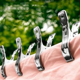 Roestvrij Staal Wasknijpers 8 cm - Veerklemmen voor Kleding Handdoeken Beddengoed — thumbnail 3