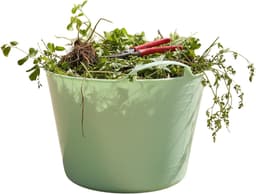 Flexibele kuip / emmer - mintgroen - 15 liter - kunststof - 35 x 28 cm - met handvatten — thumbnail 1