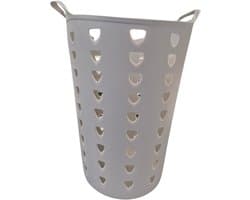 Excellent Houseware Flexibele wasmand - beige - 60 liter - kunststof - 47 x 50 cm