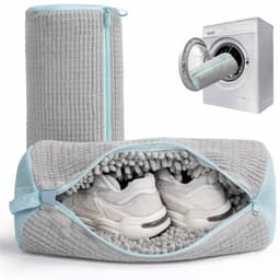 Bredline Schoenen Waszak – Voor 1 Paar Schoenen – 39 x 19 cm (11L) – Premium Sneaker Waszak met 1200+ Microvezels – Bescherming in Wasmachine – Grijs/Blauw – 1 Stuk — thumbnail 1