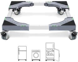Wasmachine Verhoger - Wasmachine Opbouwmeubel - Wasmachine Sokkel - Anti Slip & Verstelbaar - Ook voor Droger, Koelkast en Vriezer - 200 Kg Draagkracht - 4 Vergrendelbare Wielen - Hoogte 11cm - van Imperatoris