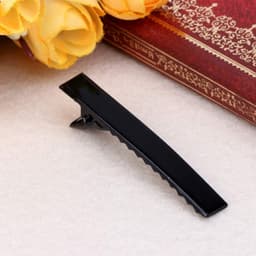 10x Zwarte Metalen Alligator Clips voor Haarspeldjes en Strikken DIY 5.5 cm — thumbnail 3